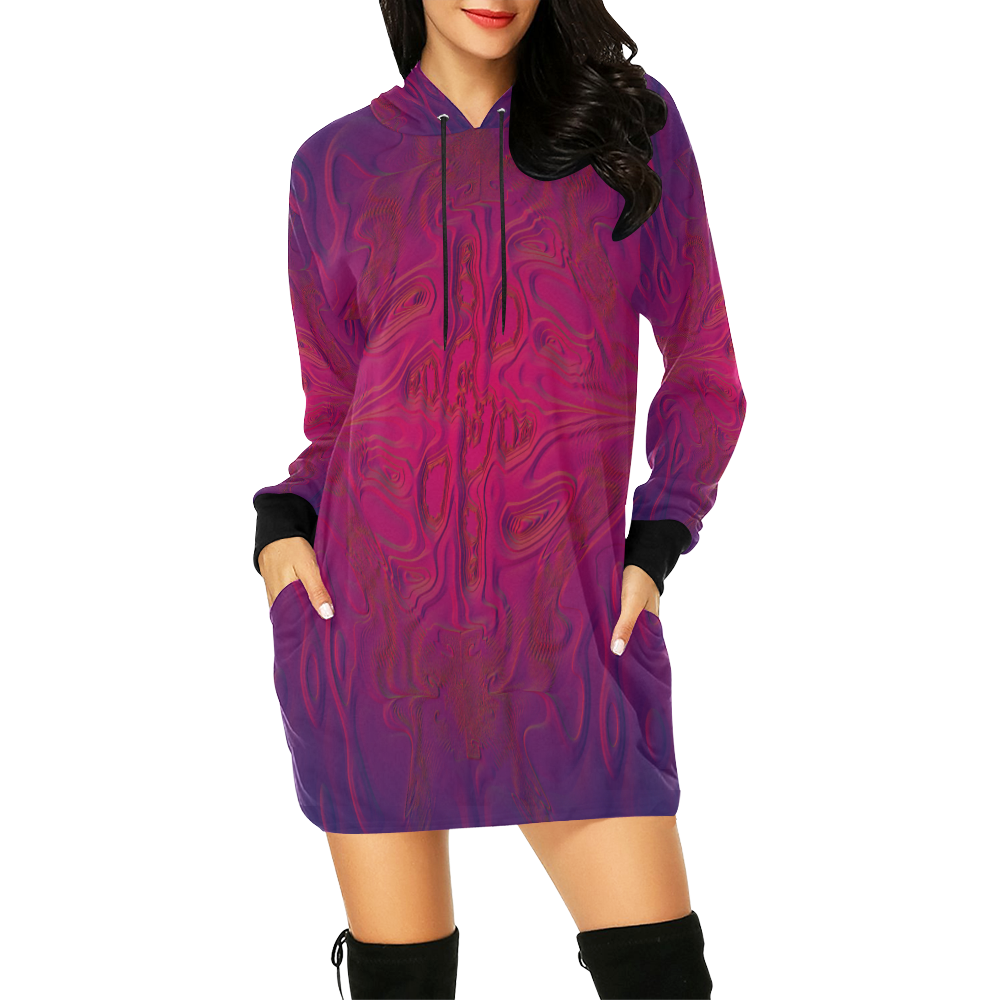 Infected 3d All Over Print Hoodie Mini Dress (Model H27)