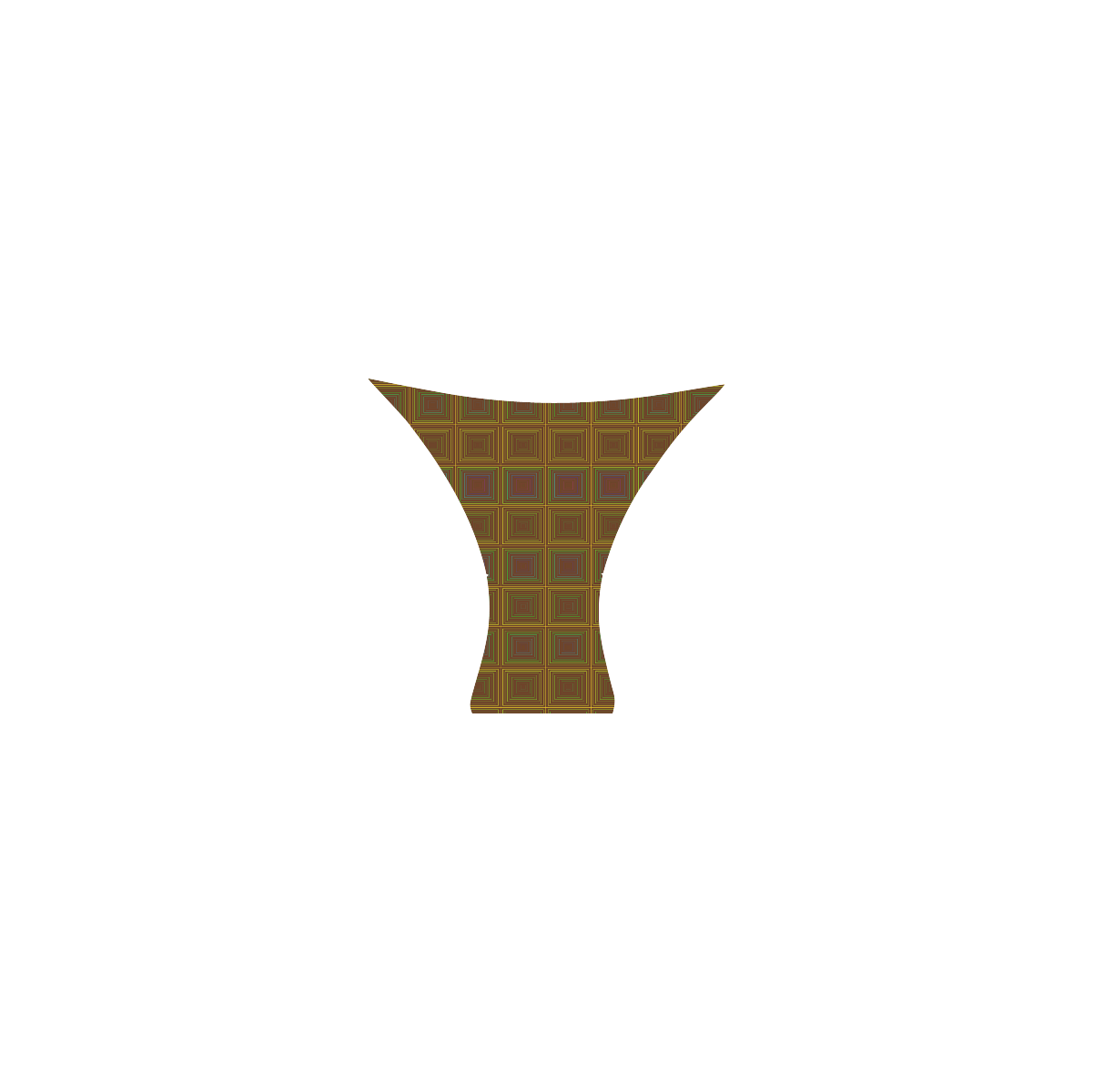 Golden brown multicolored multiple squares Custom Bikini Swimsuit (Model S01)