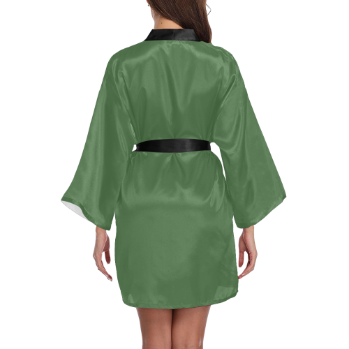 color artichoke green Long Sleeve Kimono Robe