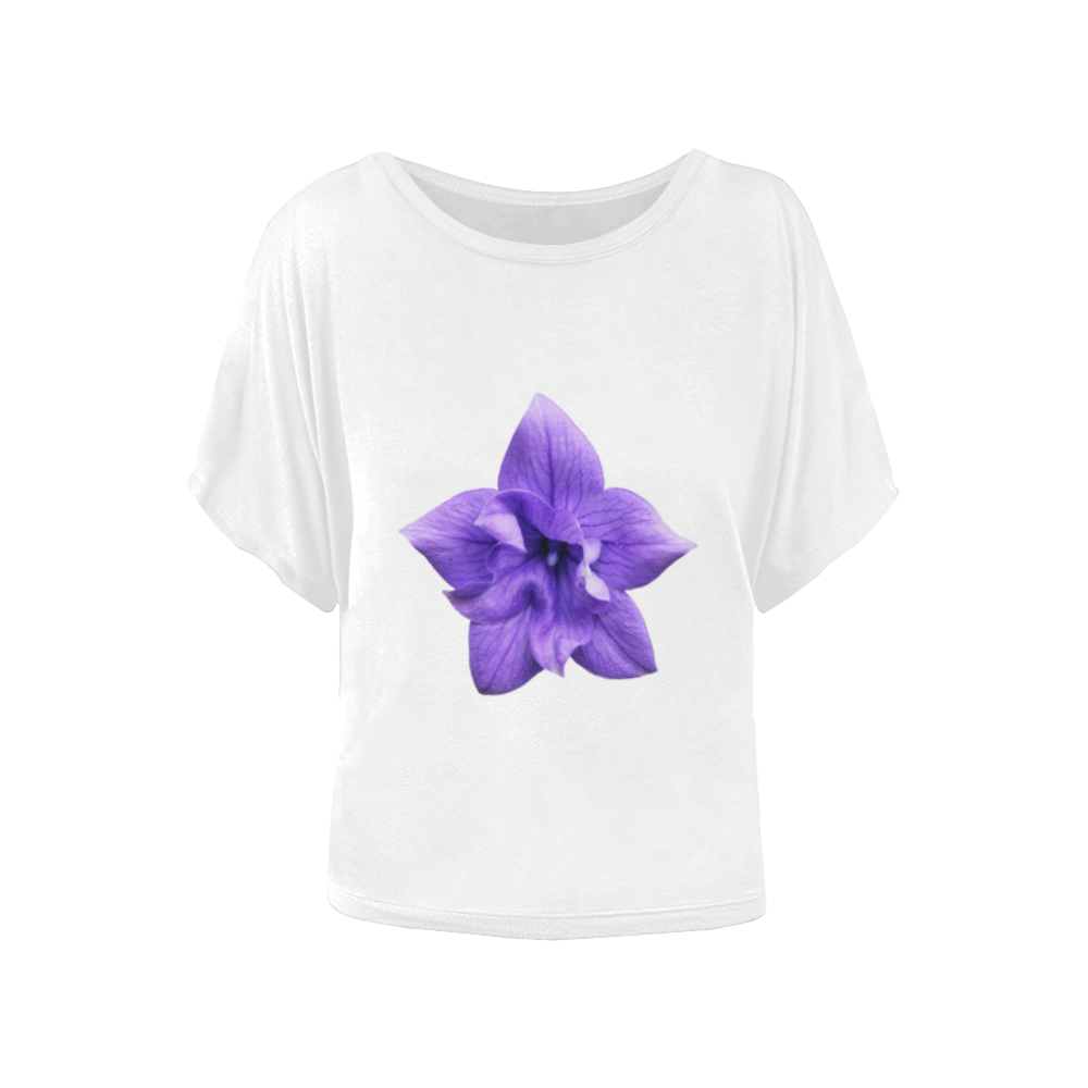 Balloon Flower Women's Batwing-Sleeved Blouse T shirt (Model T44)