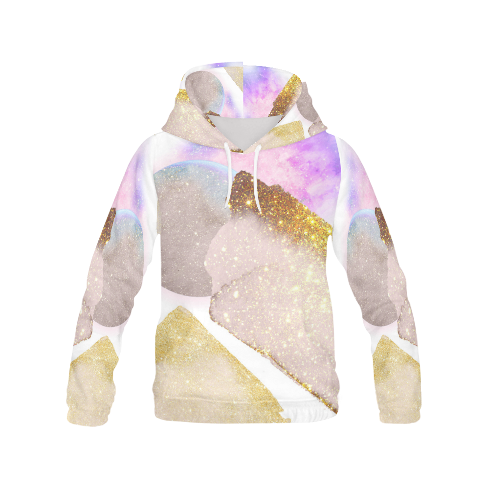 sparkle All Over Print Hoodie for Women (USA Size) (Model H13)