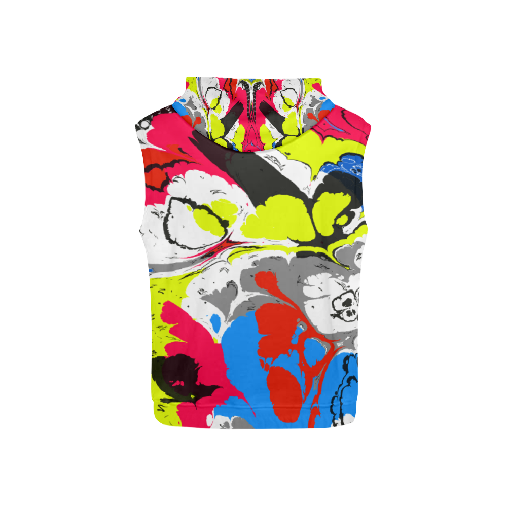 Colorful distorted shapes2 All Over Print Sleeveless Hoodie for Kid (Model H15)