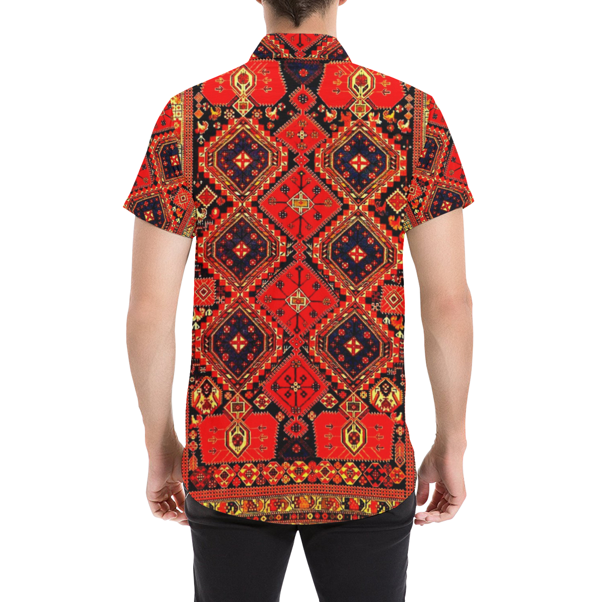 Azerbaijan Pattern 3 Men's All Over Print Short Sleeve Shirt (Model T53)
