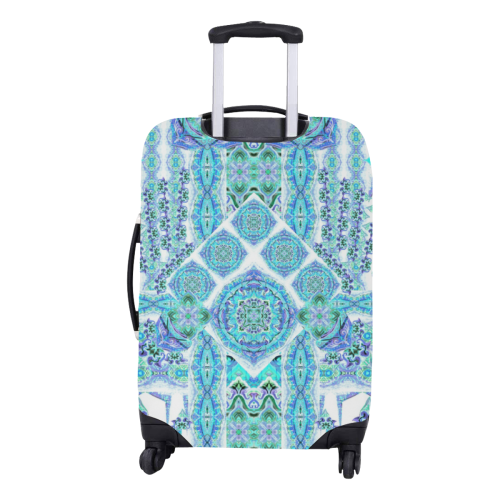 mandala spirit turquoise Luggage Cover/Medium 22"-25"