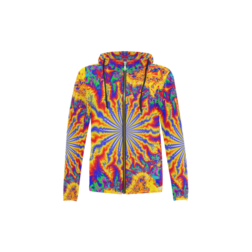 Chaos All Over Print Full Zip Hoodie for Kid (Model H14)