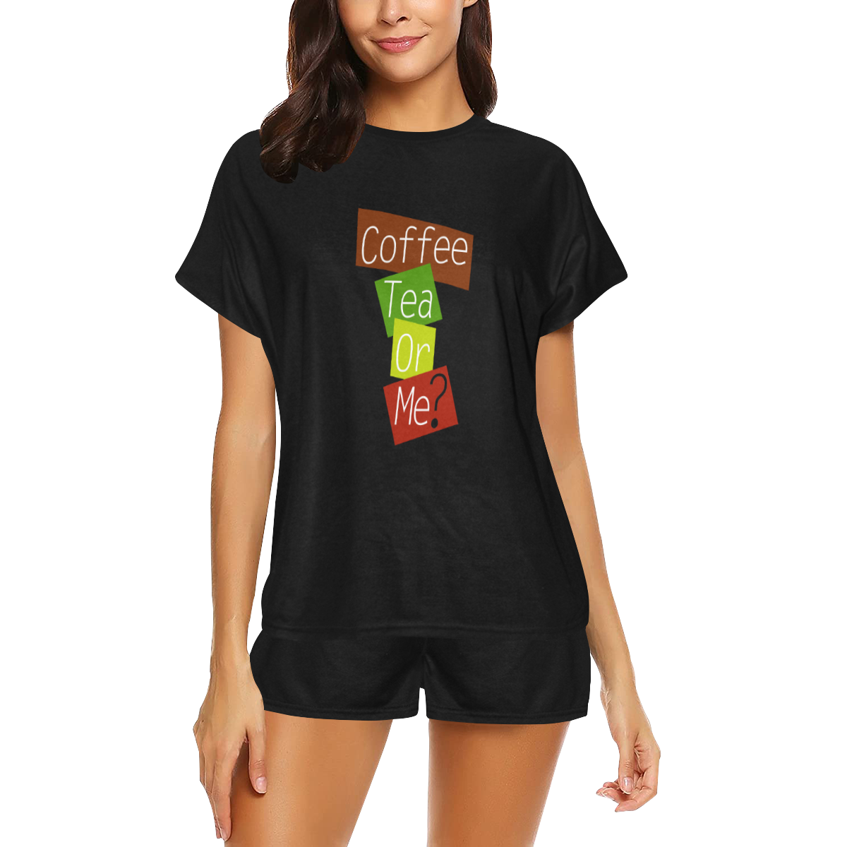 Coffee Women's Short Pajama Set