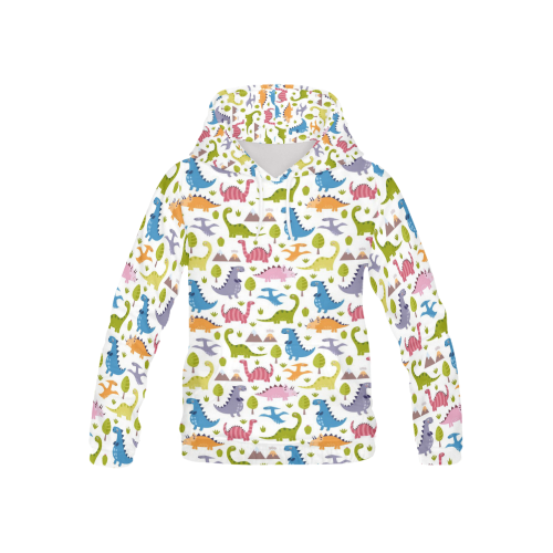 Dinosaur Pattern All Over Print Hoodie for Kid (USA Size) (Model H13)