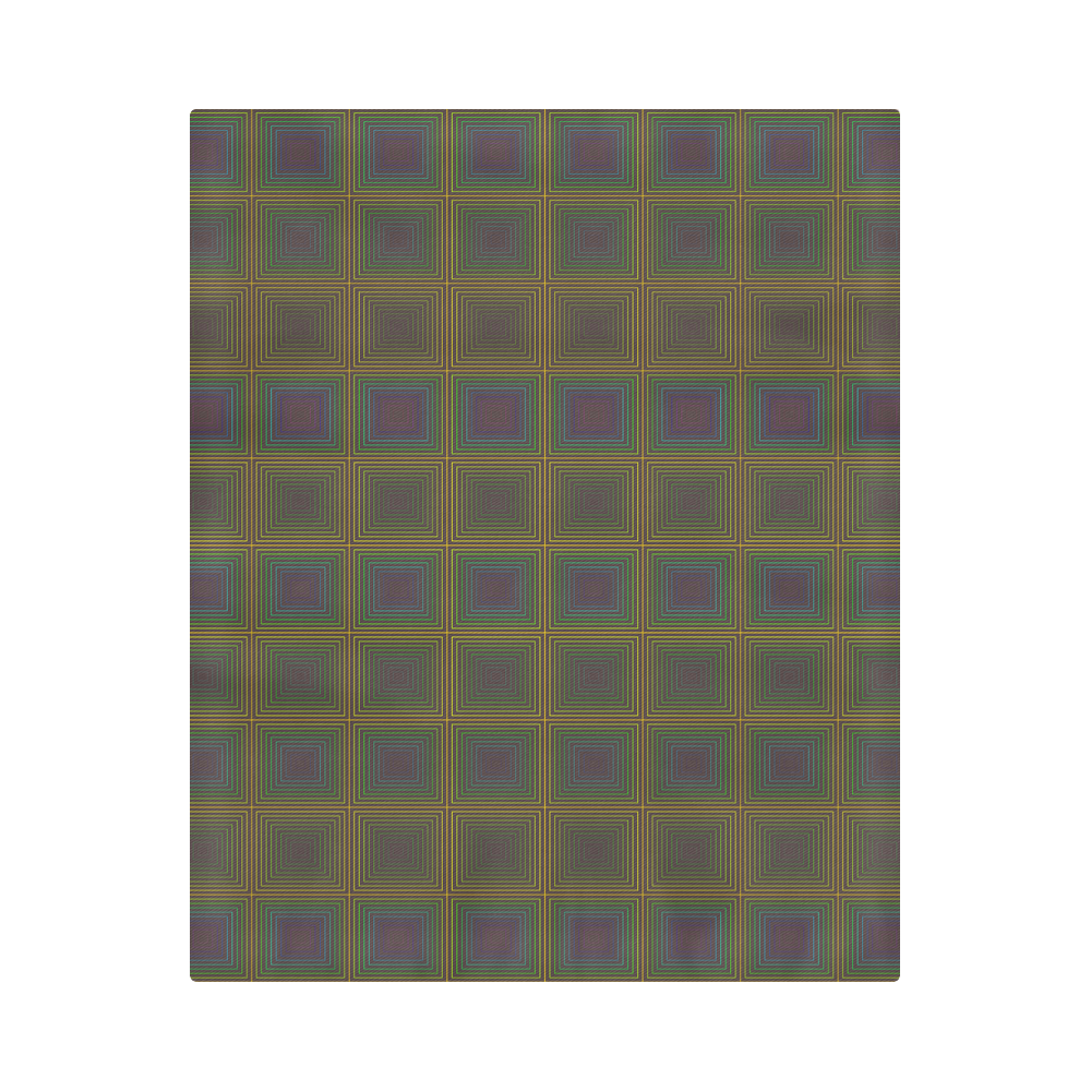 Pale purple golden multicolored multiple squares Duvet Cover 86"x70" ( All-over-print)