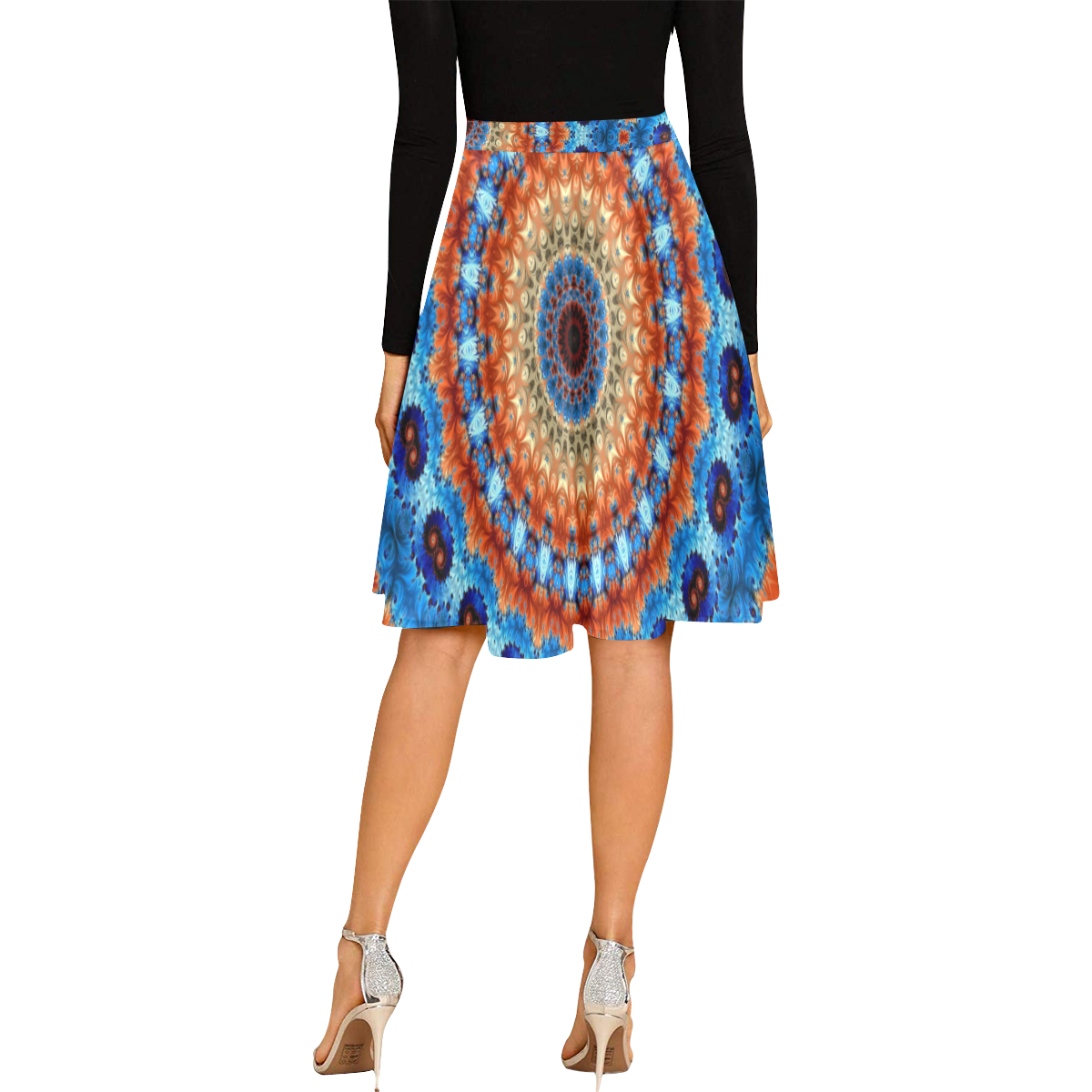 Kaleidoscope Melete Pleated Midi Skirt (Model D15)