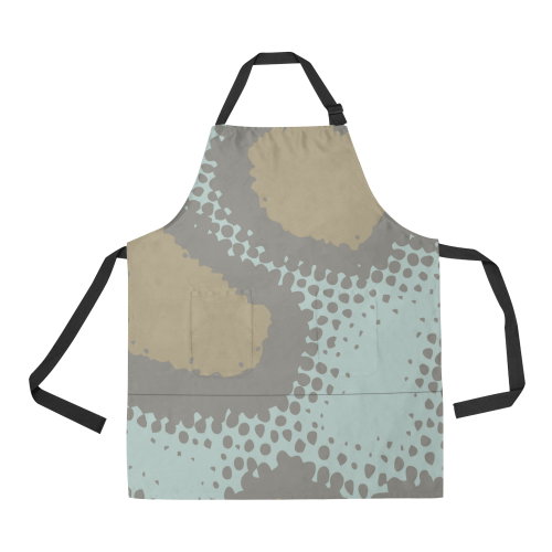 Blue and Brown Camo All Over Print Apron