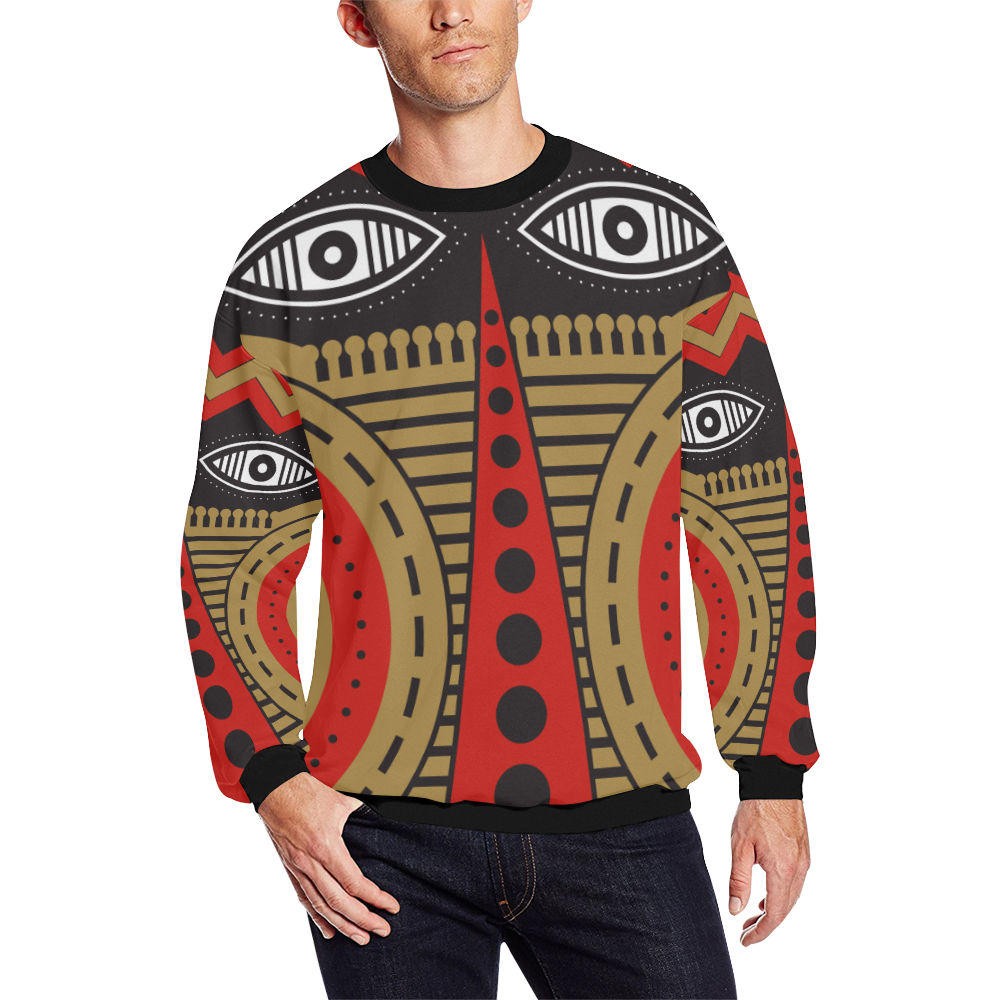 illuminati tribal All Over Print Crewneck Sweatshirt for Men (Model H18)