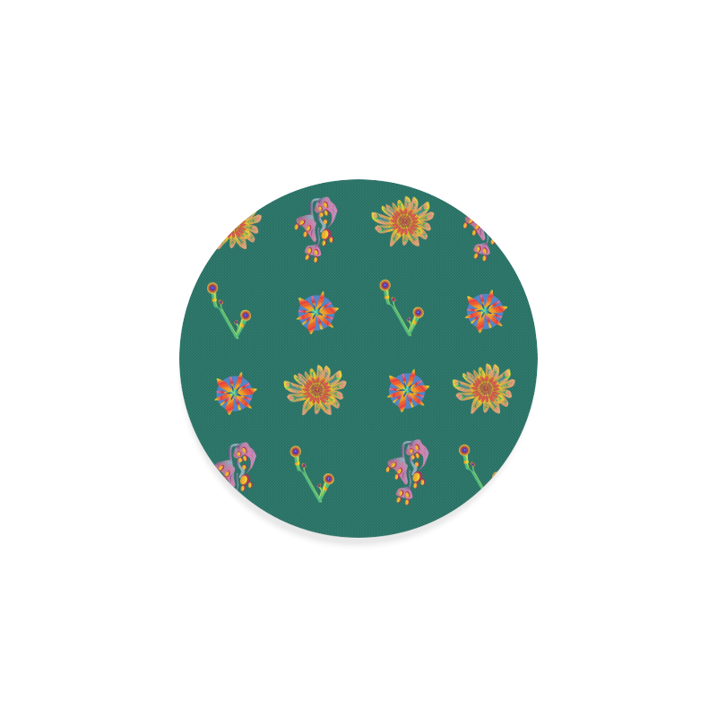 Super Tropical Floral 4 Round Coaster