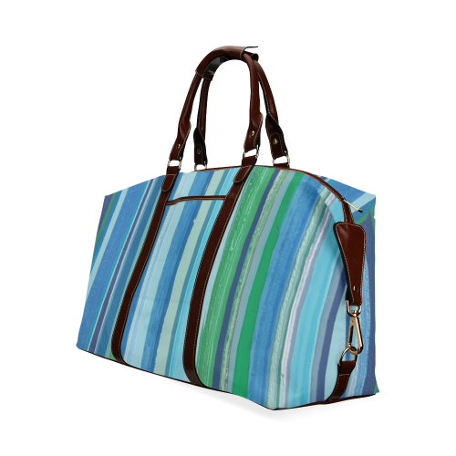 painted stripe 1 Classic Travel Bag (Model 1643) Remake