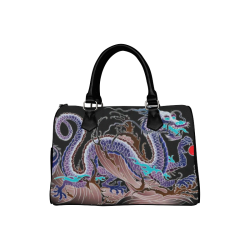 Women's Handbag Oriental Dragon Leather Boston Handbag (Model 1621)