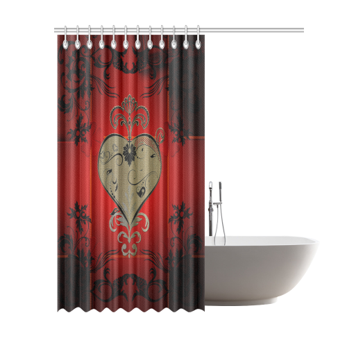Wonderful decorative heart Shower Curtain 69"x84"