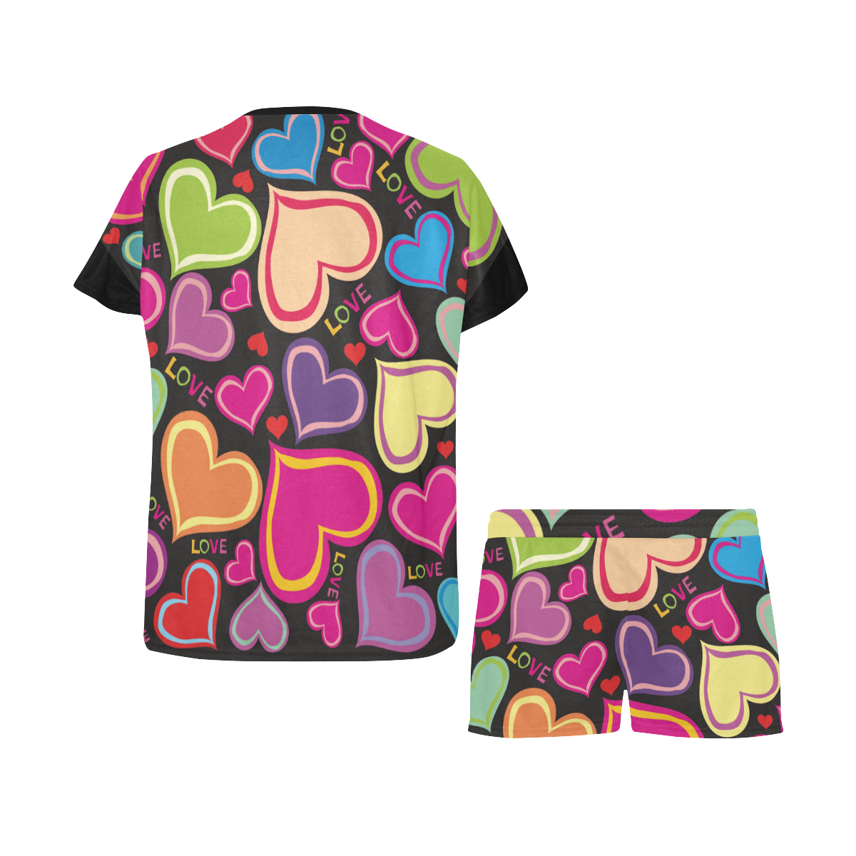 Cute heartS Women's Short Pajama Set