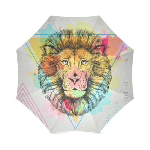 Triangle Lion Head Foldable Umbrella (Model U01)