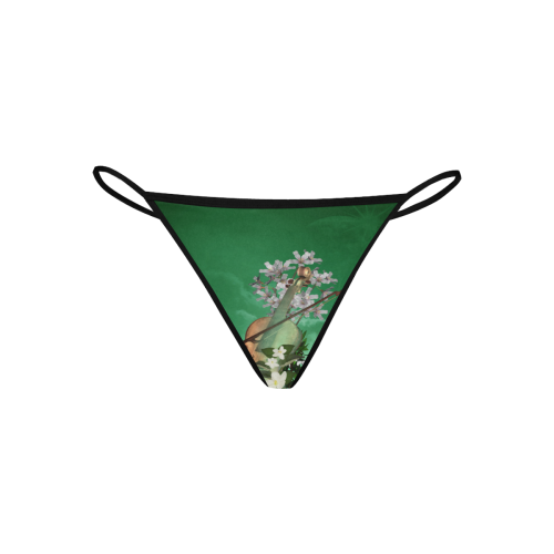 Violin with flowers Women's All Over Print G-String Panties (Model L35)