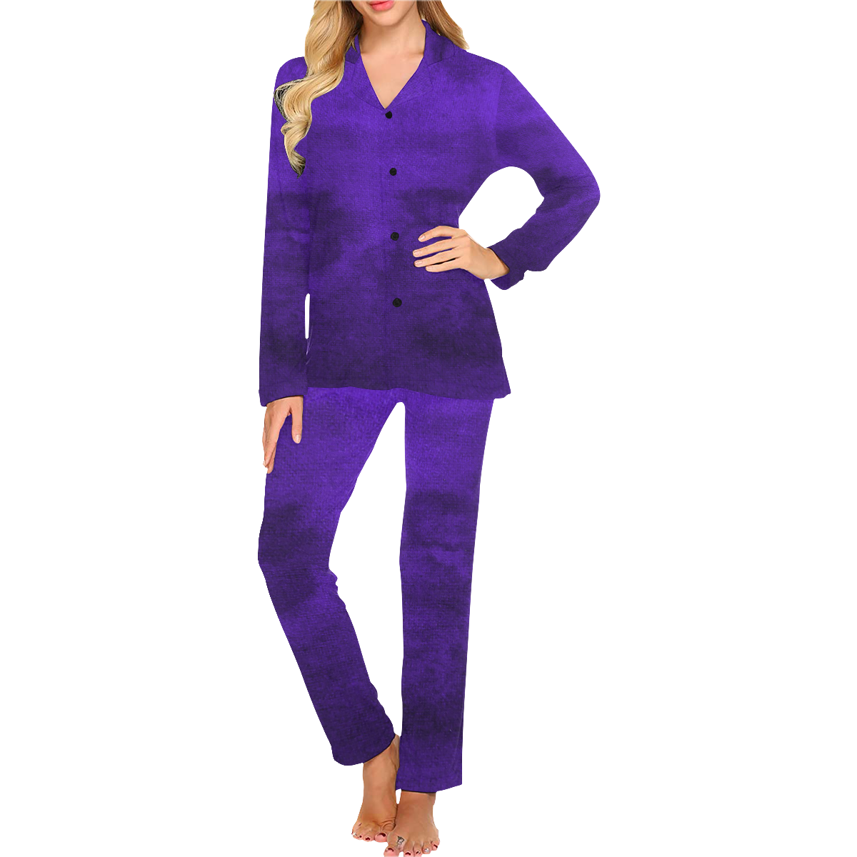 Purple PJs Women's Long Pajama Set