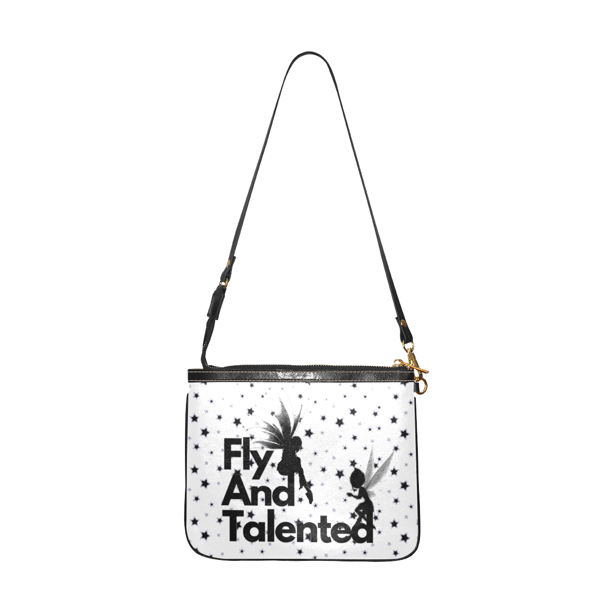 Fly & Talented White Small Shoulder Bag (Model 1710)