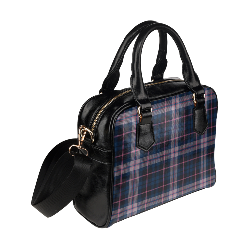 stripe blue pink Shoulder Handbag (Model 1634)