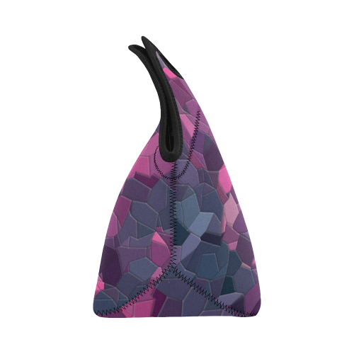 purple pink magenta mosaic #purple Neoprene Lunch Bag/Small (Model 1669)