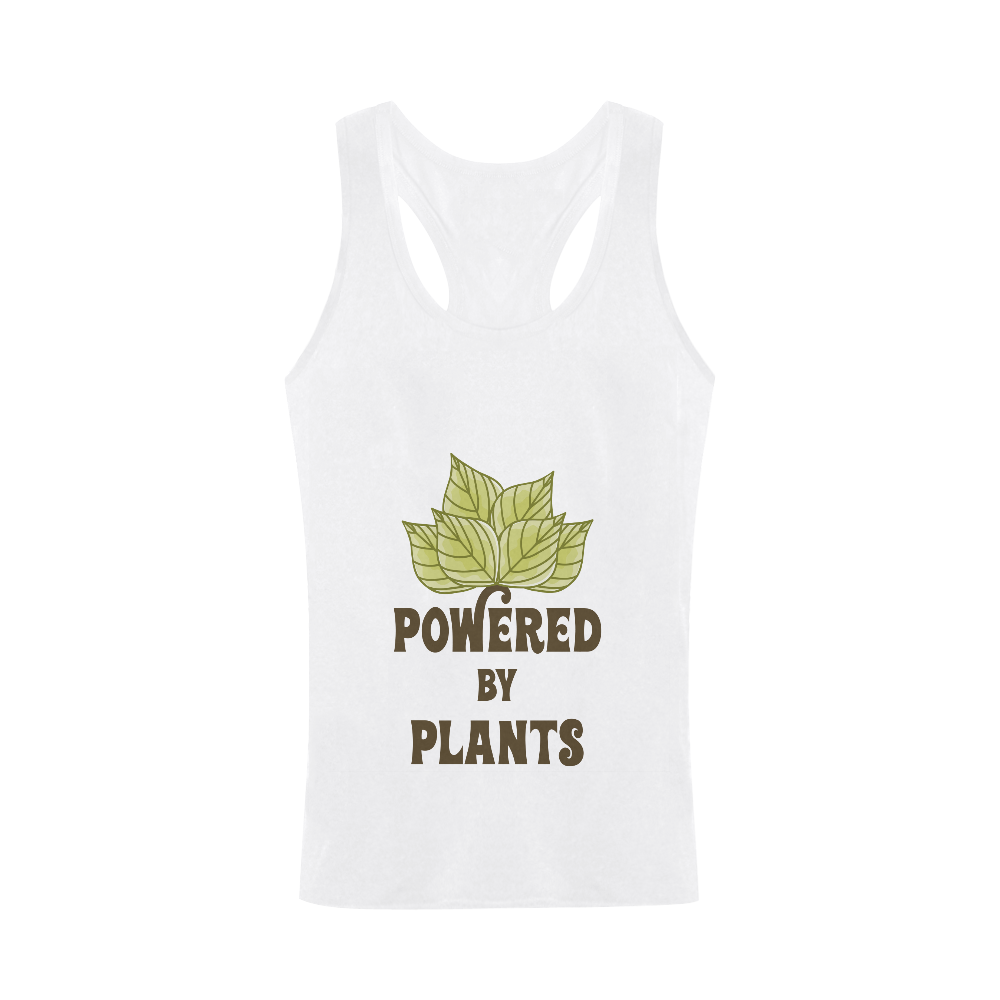 Powered by Plants (vegan) Plus-size Men's I-shaped Tank Top (Model T32)