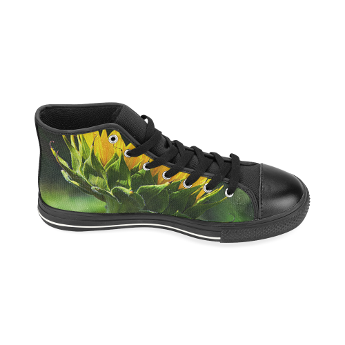 Sunflower New Beginnings High Top Canvas Shoes for Kid (Model 017)