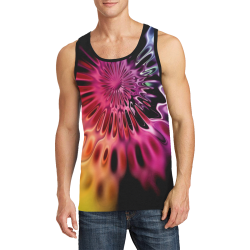 Magic Flower Flames Fractal - Psychedelic Colors Men's All Over Print Tank Top (Model T57)