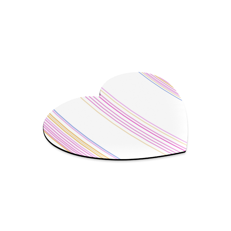 win---lines-pink-sweet Heart-shaped Mousepad