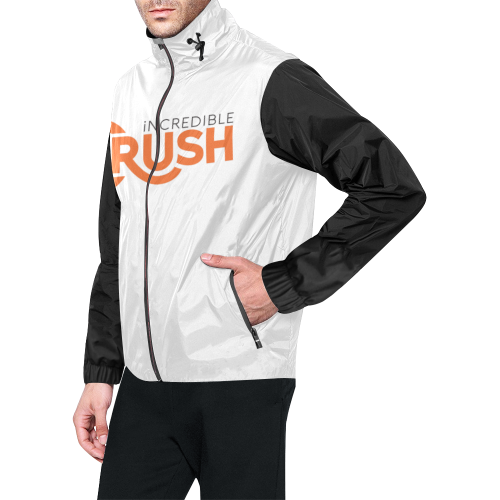 Logo Windbreaker - White-Black Unisex All Over Print Windbreaker (Model H23)