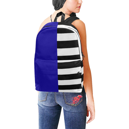 Blue and Stripes Mixed Print Unisex Classic Backpack (Model 1673)