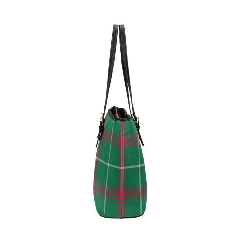 Welsh National Tartan Leather Tote Bag/Small (Model 1651)