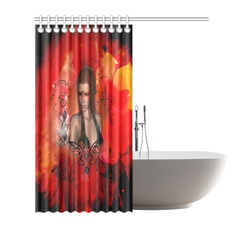 Fairy with clef Shower Curtain 66"x72"