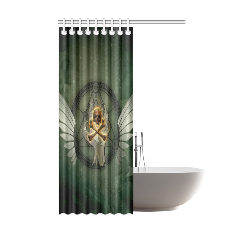 Skull in a hand Shower Curtain 48"x72"