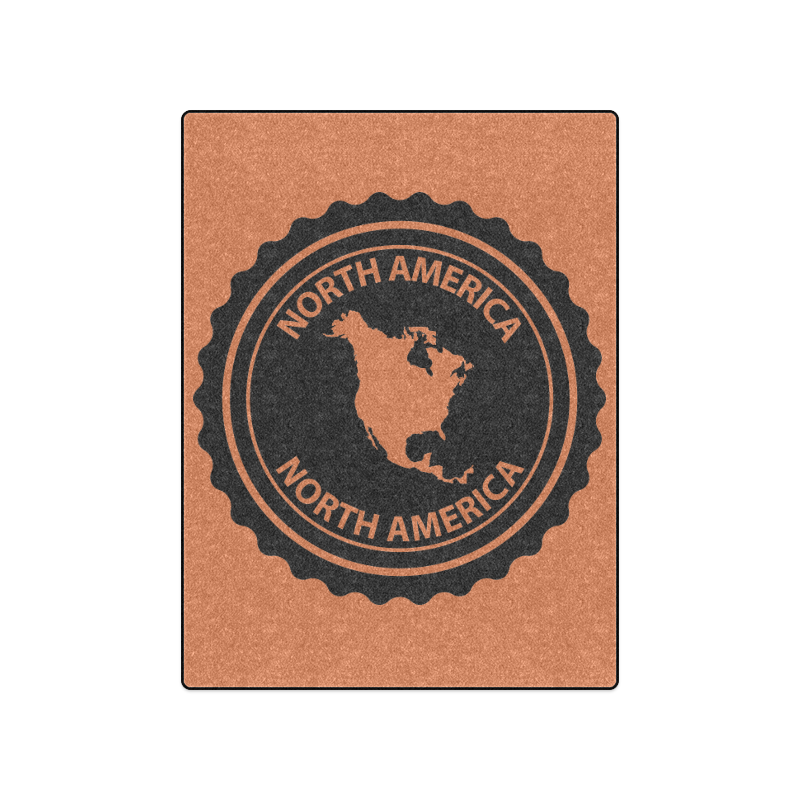 North America stamp Blanket 50"x60"