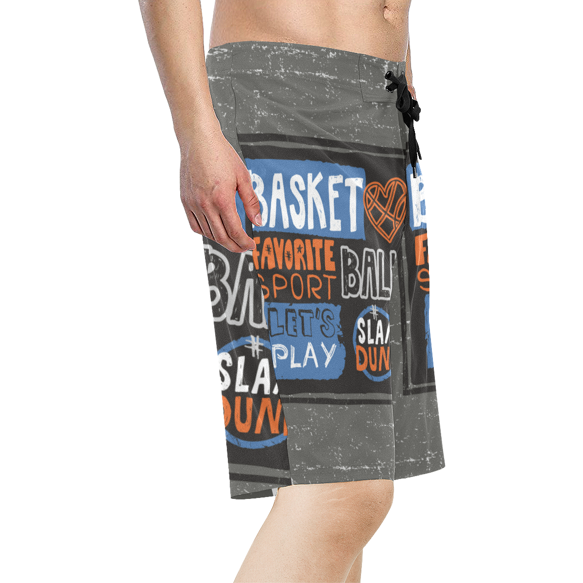 basketball Men's All Over Print Board Shorts (Model L16)