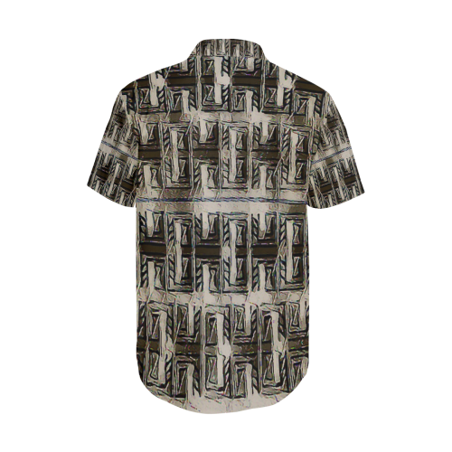 Trim Men's Short Sleeve Shirt with Lapel Collar (Model T54)