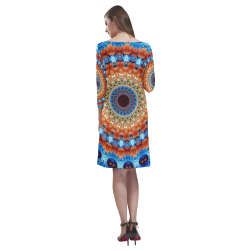 Kaleidoscope Rhea Loose Round Neck Dress(Model D22)