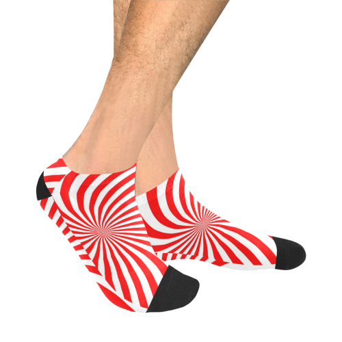 PEPPERMINT TUESDAY SWIRL Men's Ankle Socks