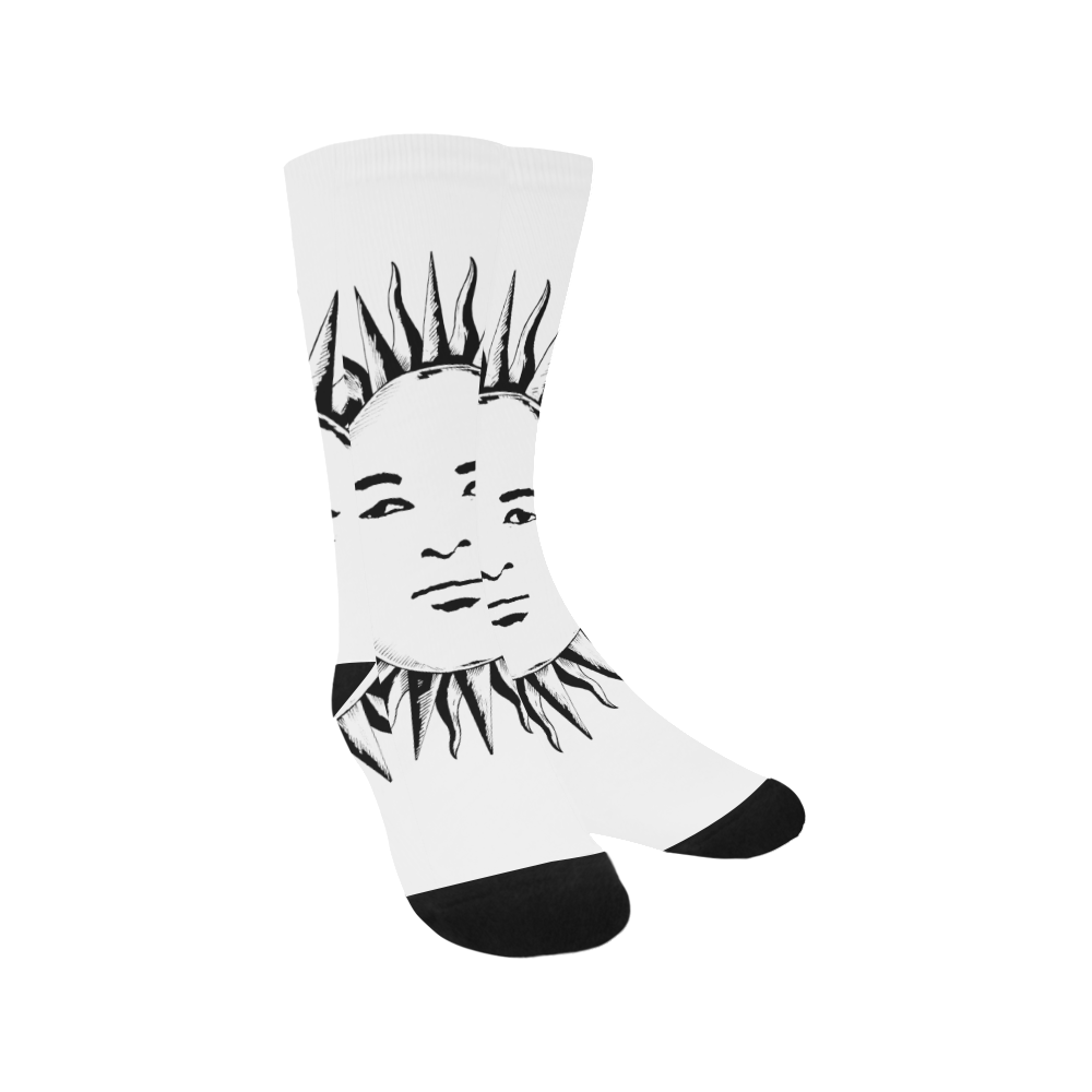 GOD Men Socks White & Black Men's Custom Socks