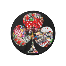 Club Playing Card Shape - Las Vegas Icons 30 Inch Spare Tire Cover