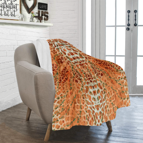 leopard 12 brown Ultra-Soft Micro Fleece Blanket 40"x50"