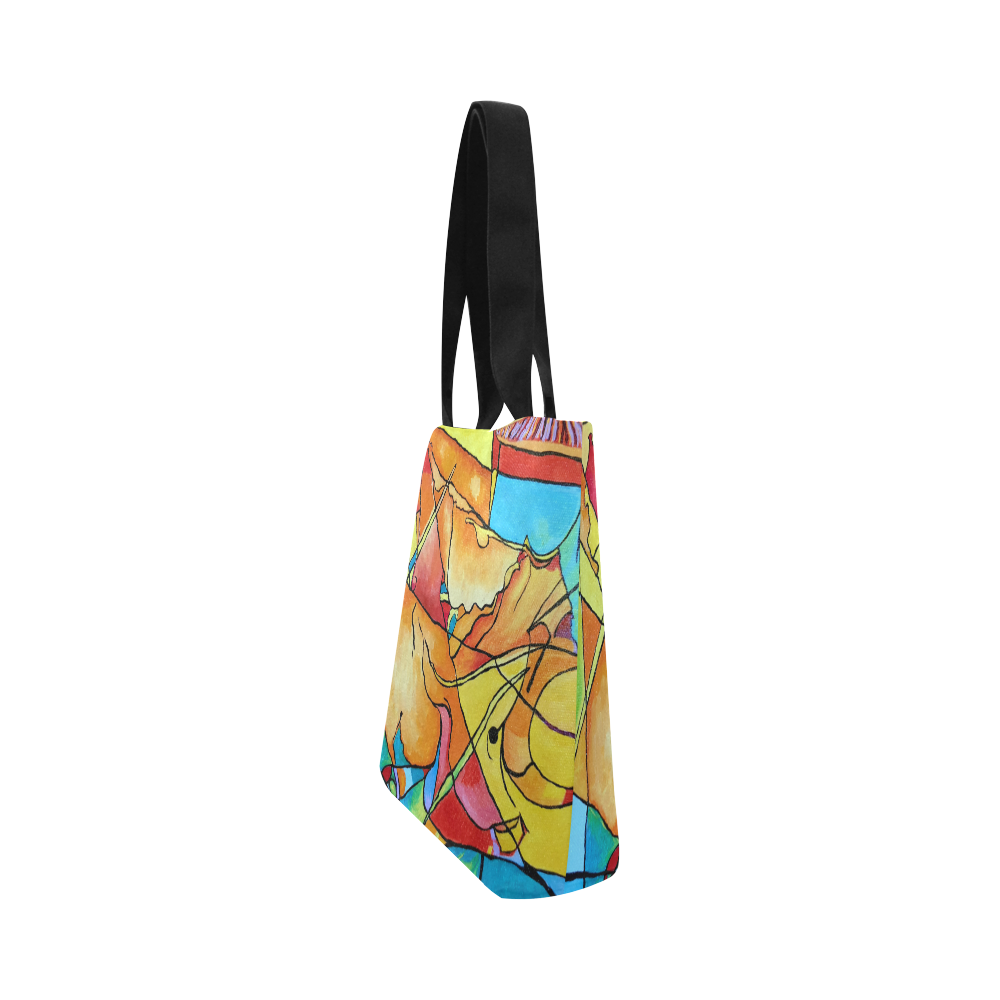 ABSTRACT NO. 1 Canvas Tote Bag (Model 1657)