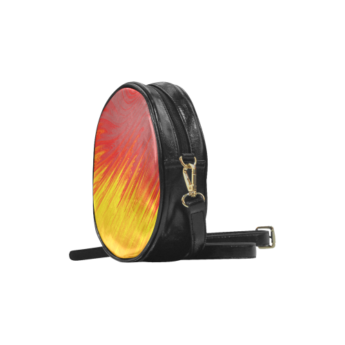 Flames Abstract Round Sling Bag (Model 1647)