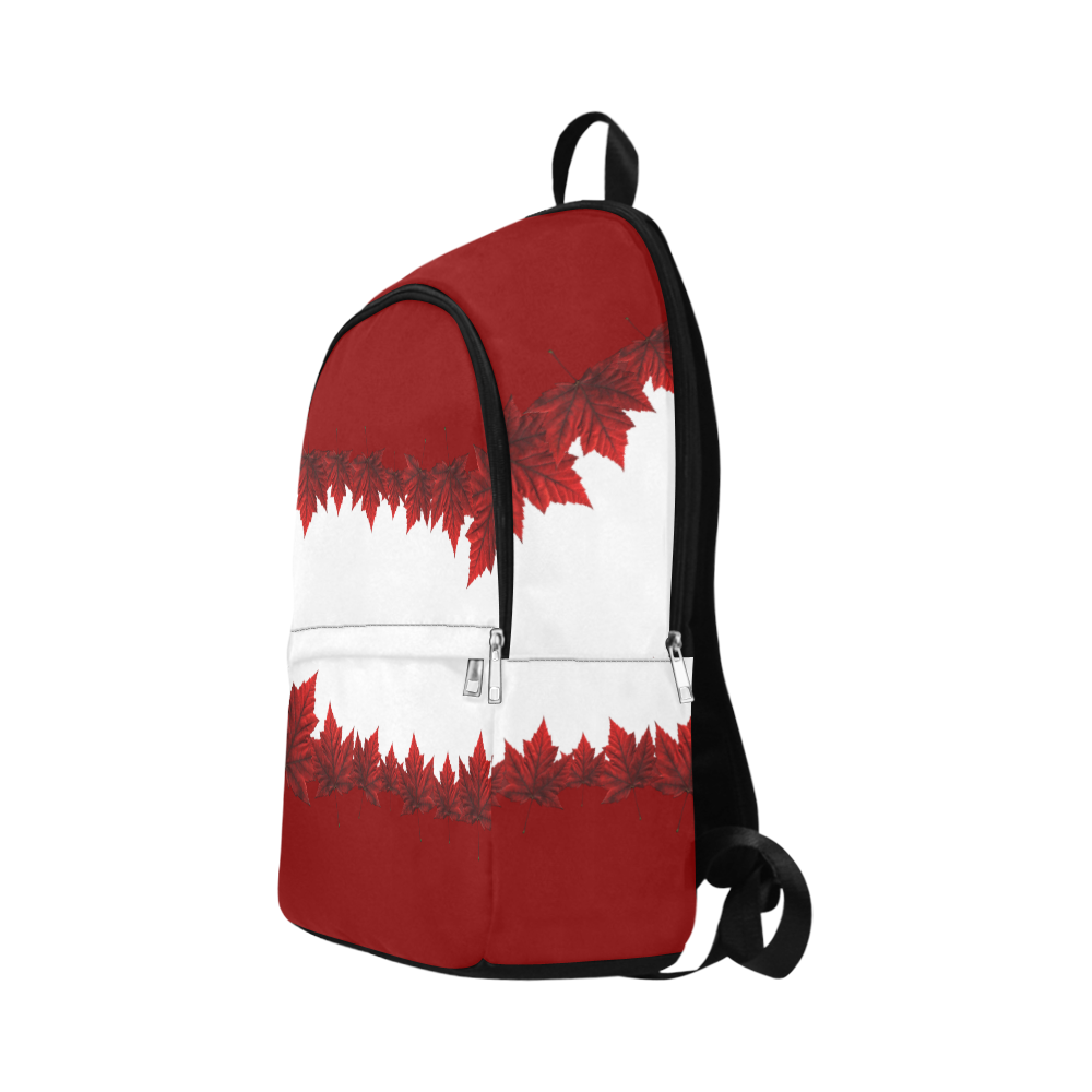 Canada Maple Leaf Backpacks White Fabric Backpack for Adult (Model 1659)