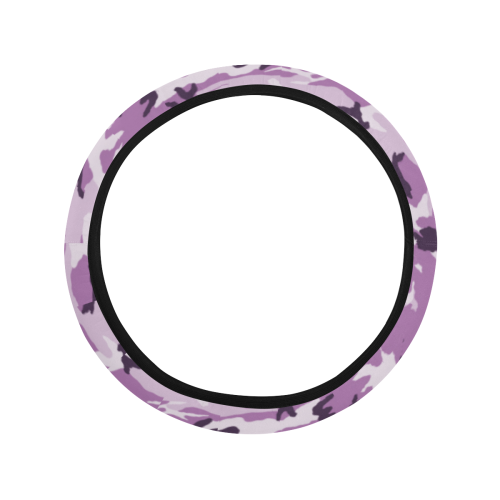 Woodland Pink Purple Camouflage Steering Wheel Cover with Elastic Edge