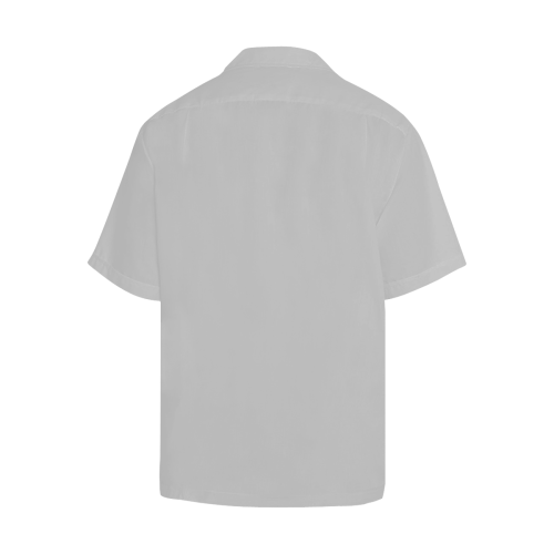 Scintillating Silver Solid Colored Hawaiian Shirt (Model T58)