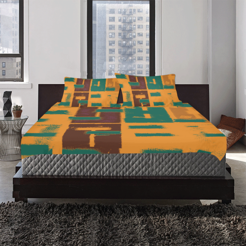 Orange texture 3-Piece Bedding Set