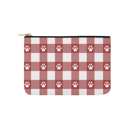 Plaid and paws Carry-All Pouch 9.5''x6''
